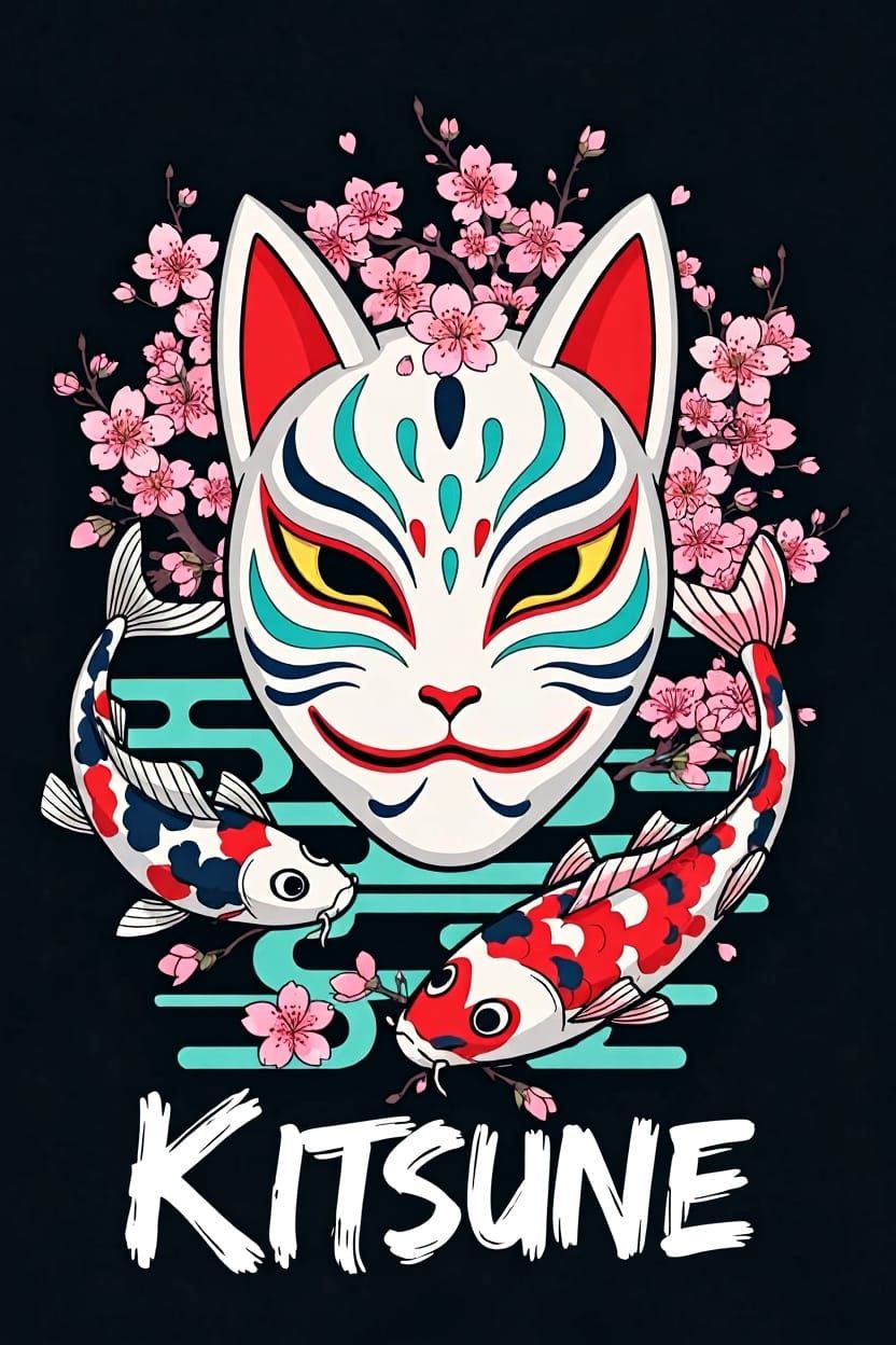 Kitsune Japanese Fox Spirit Art