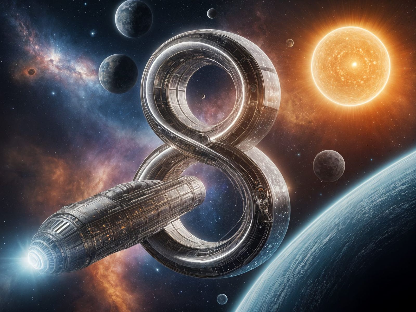 Infinity Spacecraft Blazes Through Vibrant Universe in Digit...