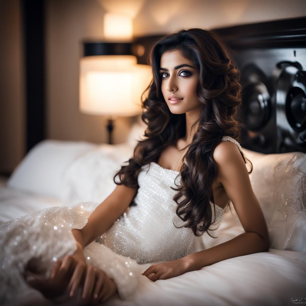 Arabic Girl in White Dress: Professional Photography