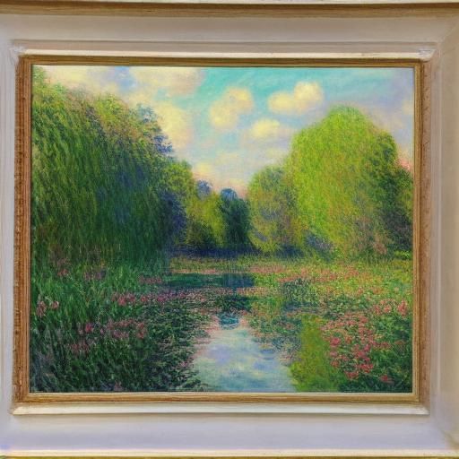 Dreamy Impressionist Forest Landscape with Ethereal Light