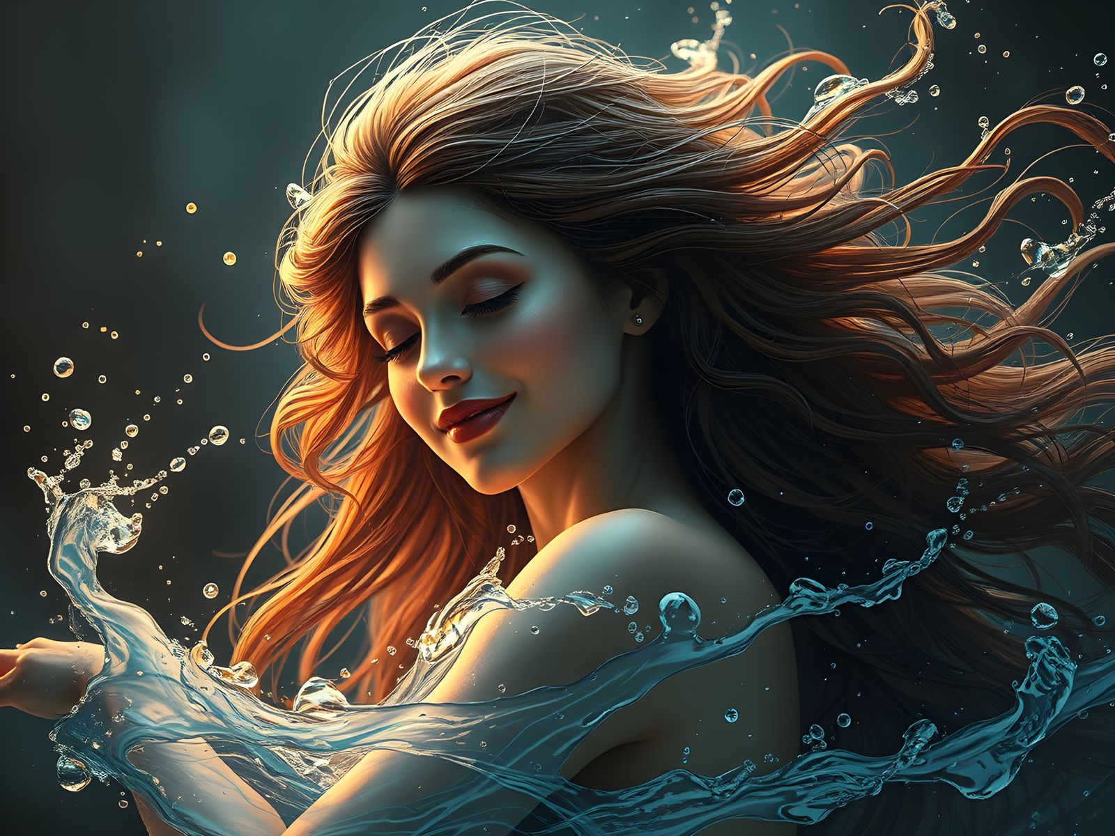 Goddess of Water Arts in Dynamic Fantasy