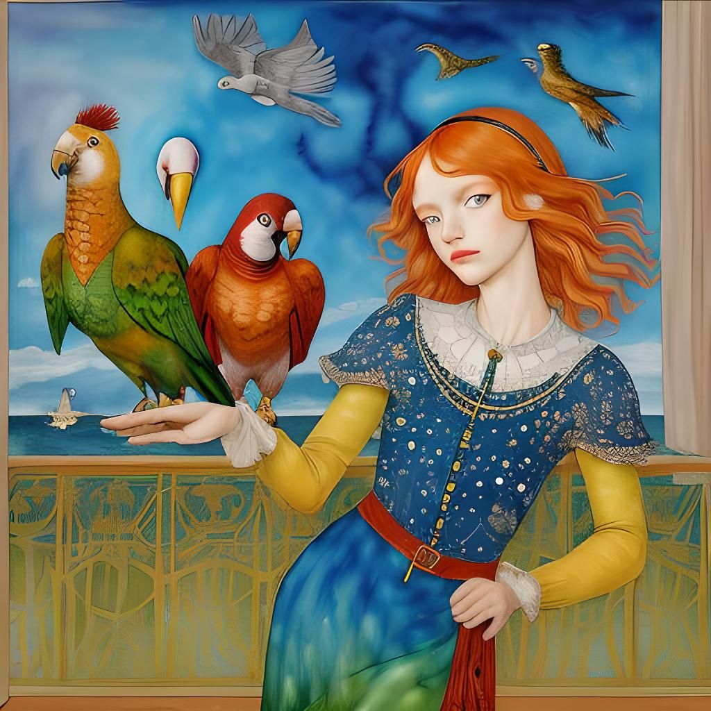 Walrus Pirates and Parrots Surreal Tea Party