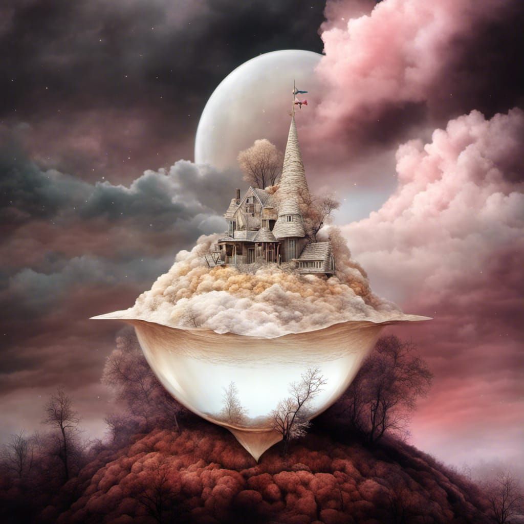 Magical Biological Dreamscape with Prism Particles