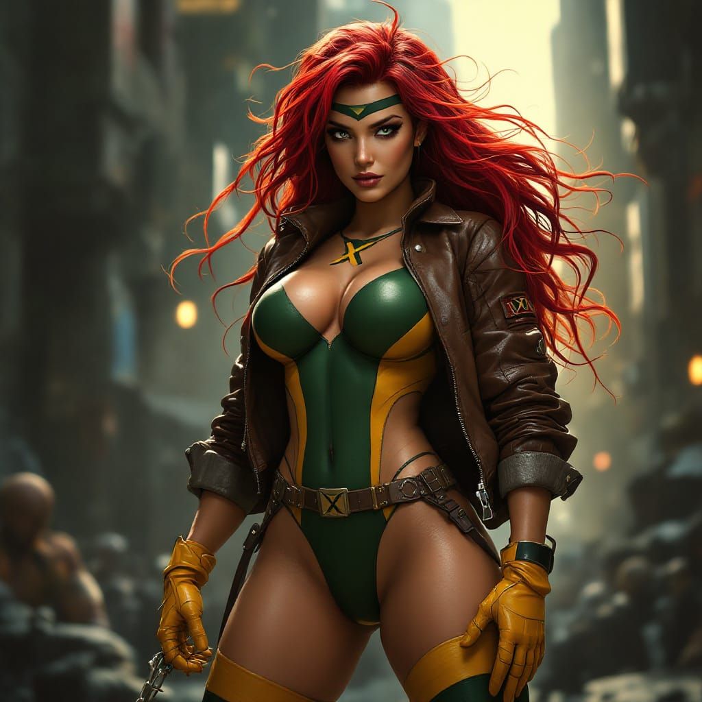 X-Men Rogue: Hyperrealistic Fantasy Concept Art