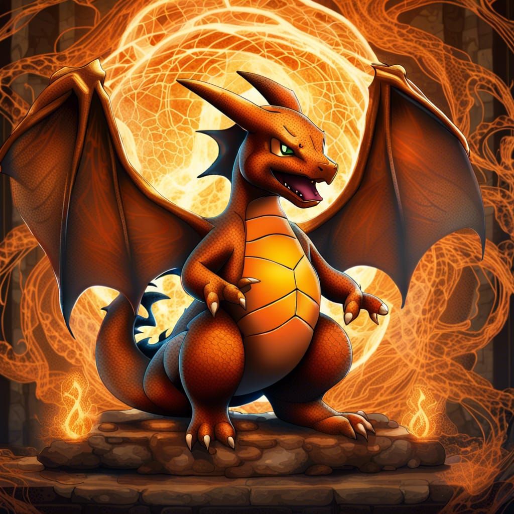 Epic Charizard Pokemon Wallpaper in Hyperrealistic Style
