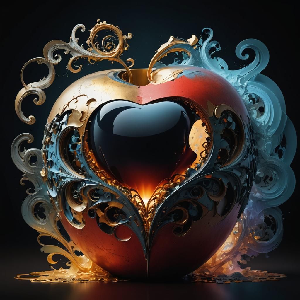 Melancholic Woman Dissolving into Wall in Byzantine Industri...