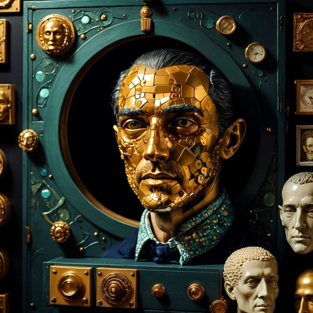 Surreal Face as Cabinet of Curiosities