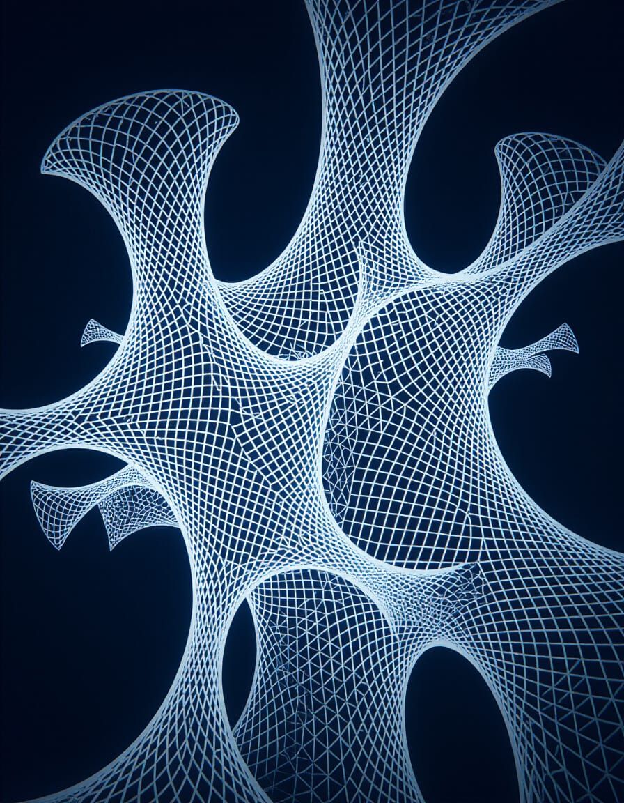 Artitechtural Negativespace Luminodoodleblend Structures wit...