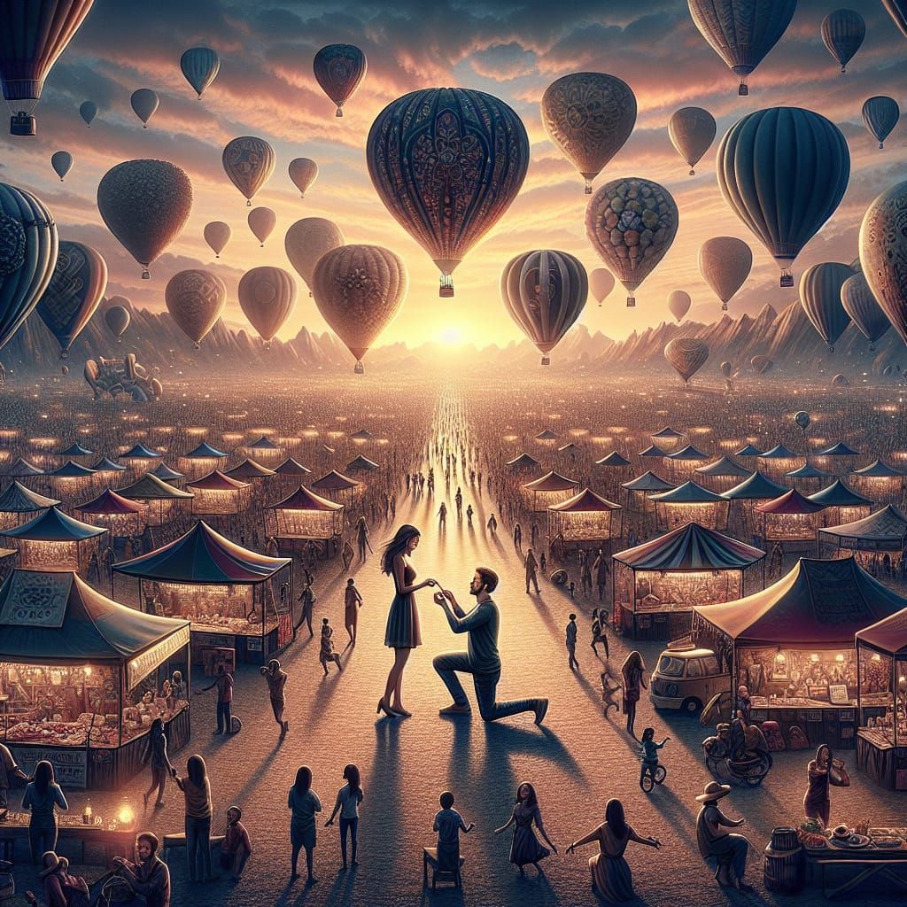 Hot Air Balloon Festival Proposal in Digital Matte Painting