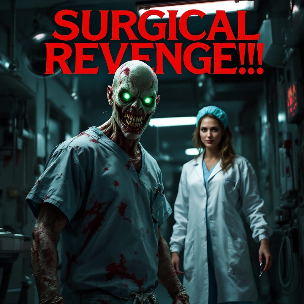 Surgical Revenge: Nurse and Tech in Dark Surrealism