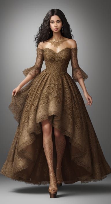 Hyperrealistic Portrait of a Beautiful Young Woman in a Roma...