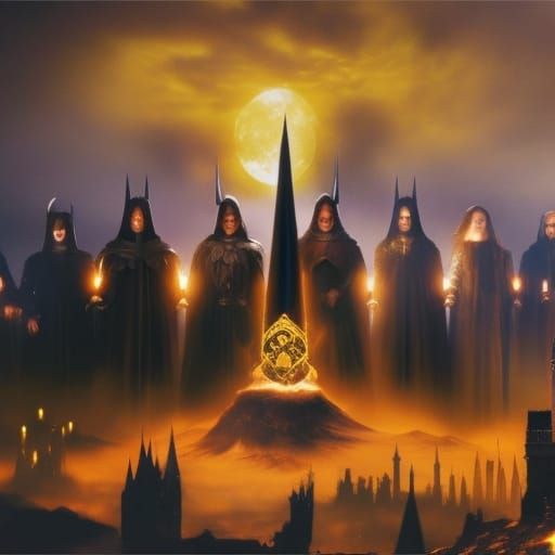Sauron's Birthday Party: Dark Fantasy Concept Art