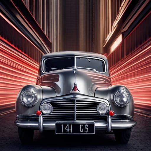 1950s Brutalist Soviet Car Advertisement