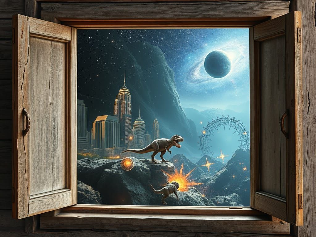 Surreal Quantum Window to Endless Realities