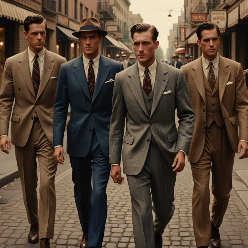 Men's Fashion in Classic Hollywood Style