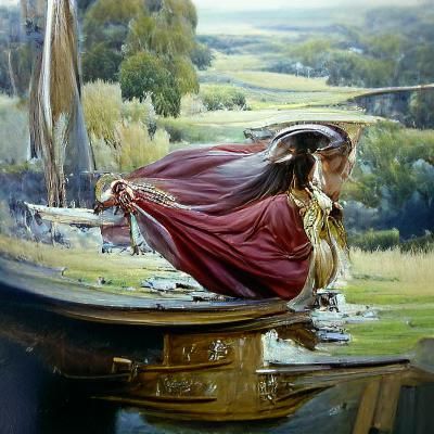 Guinevere Portrait as Oil Painting