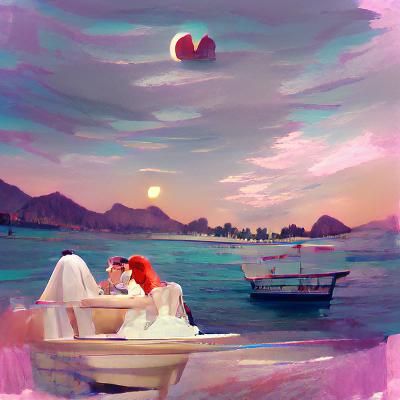 Romantic Honeymoon Scene