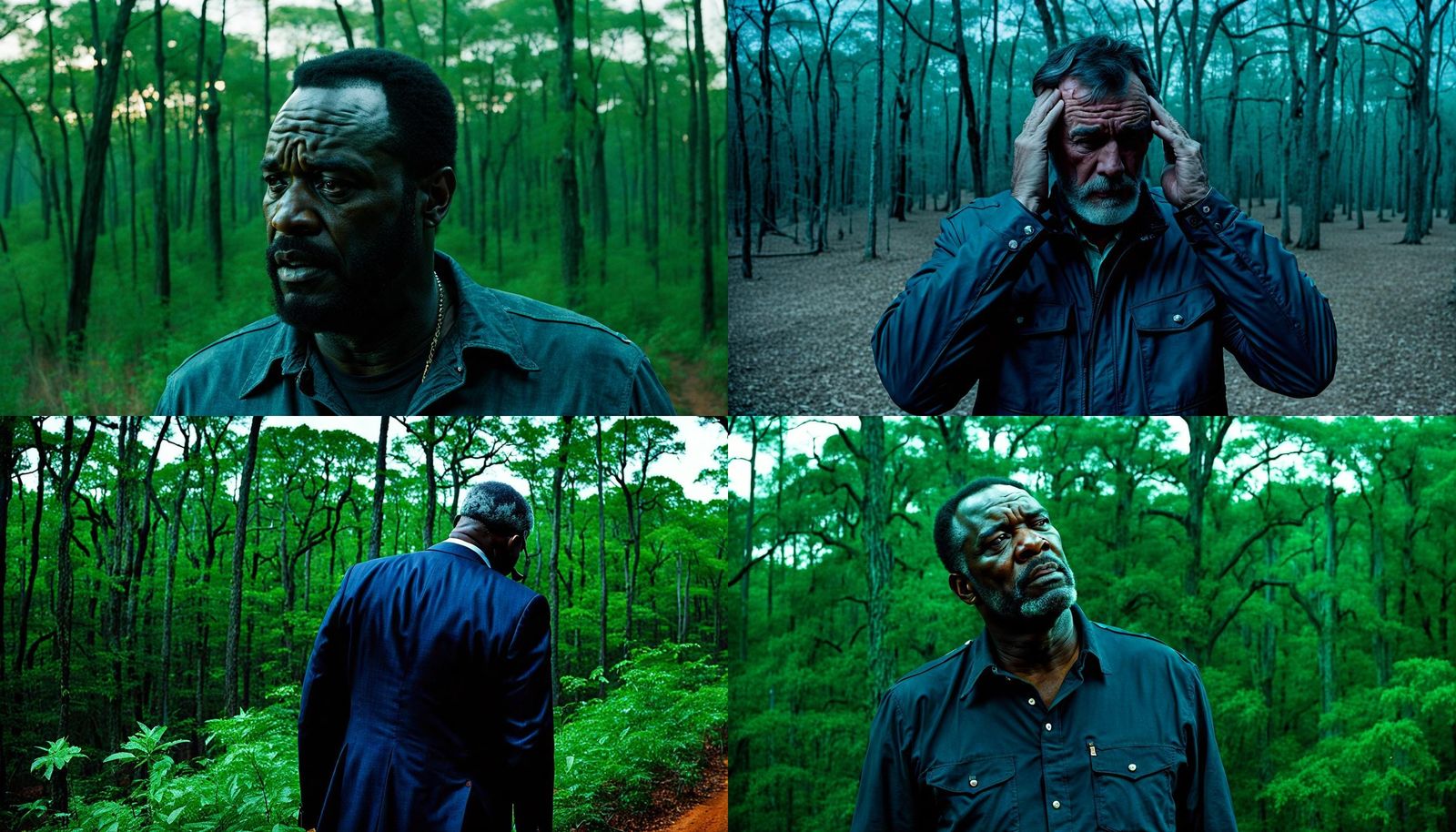 Southern Man Shakes Head in Digital Art