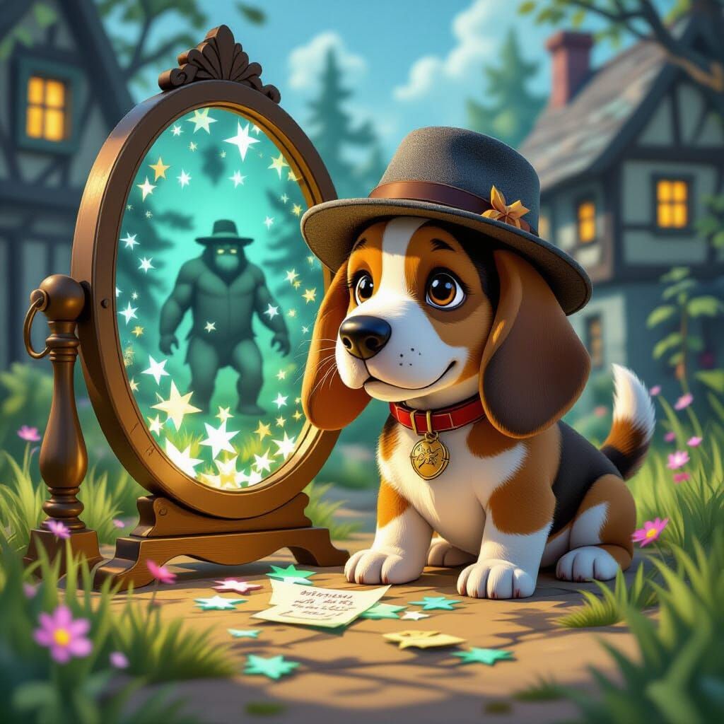 Cute Basset Hound Detective Finds Bigfoot Clue