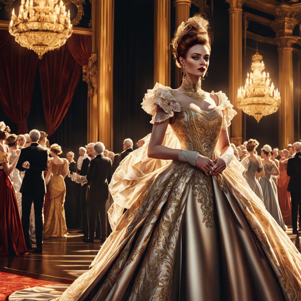 Victorian Showgirl Bows on Grand Stage