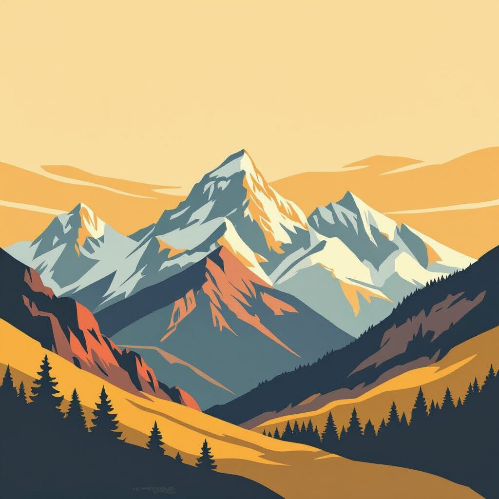 Flatiron Mountain Ceramic Tile Logo Design