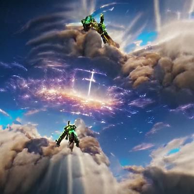 Celestial God Parting the Heavens