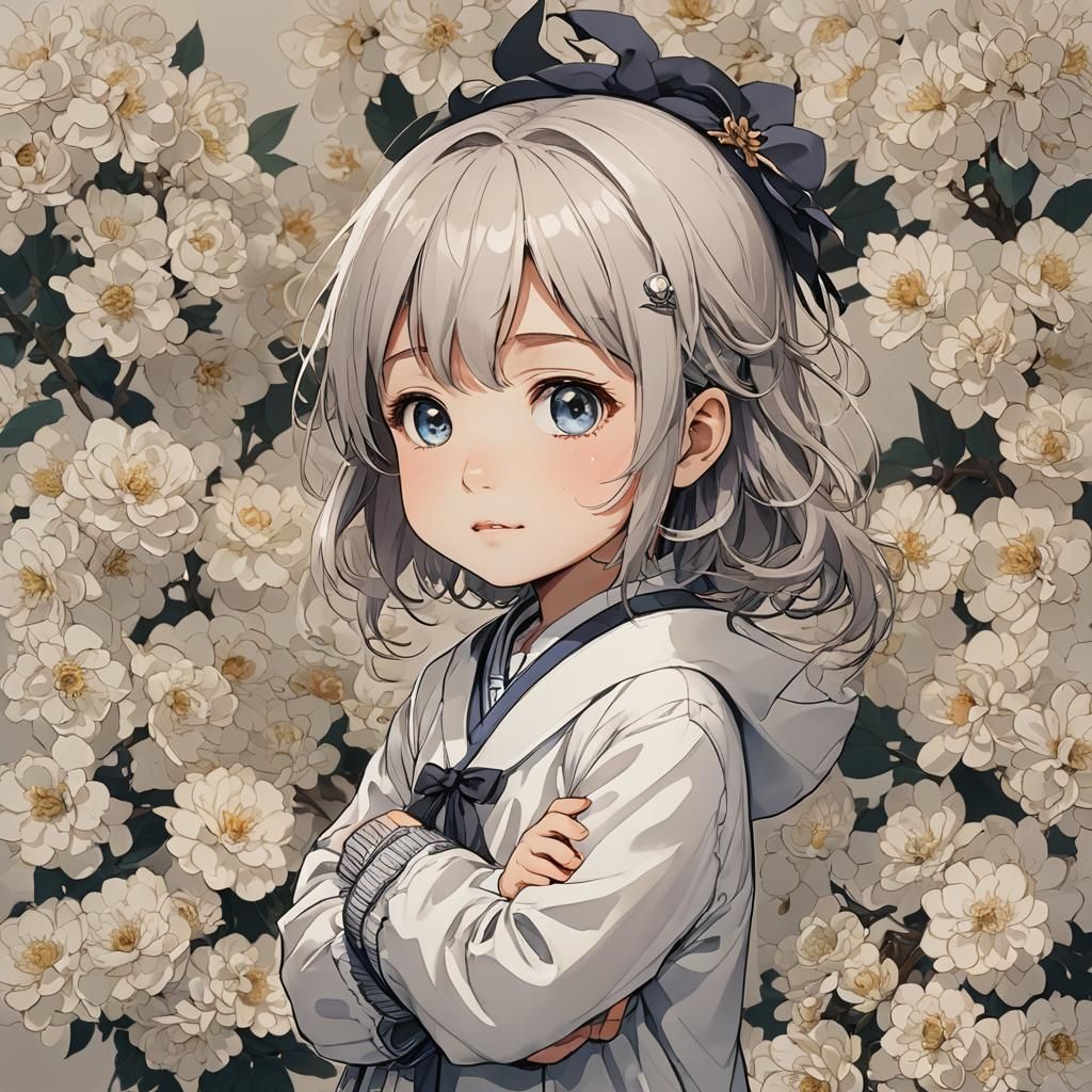 Cute Child in Anime Key Visual Style