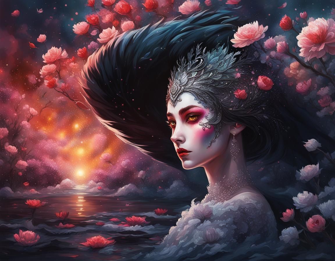 Black Swan Witch Princess at Swan Lake