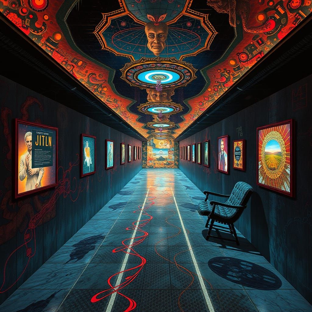 Surreal Transporter Room Glitch in Fractal Fantasy Style