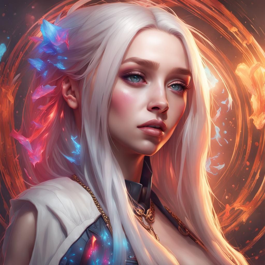 Ava Max Portrait in Art Nouveau Style