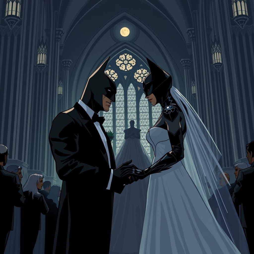 Batman and Catwoman's Gotham Cathedral Wedding