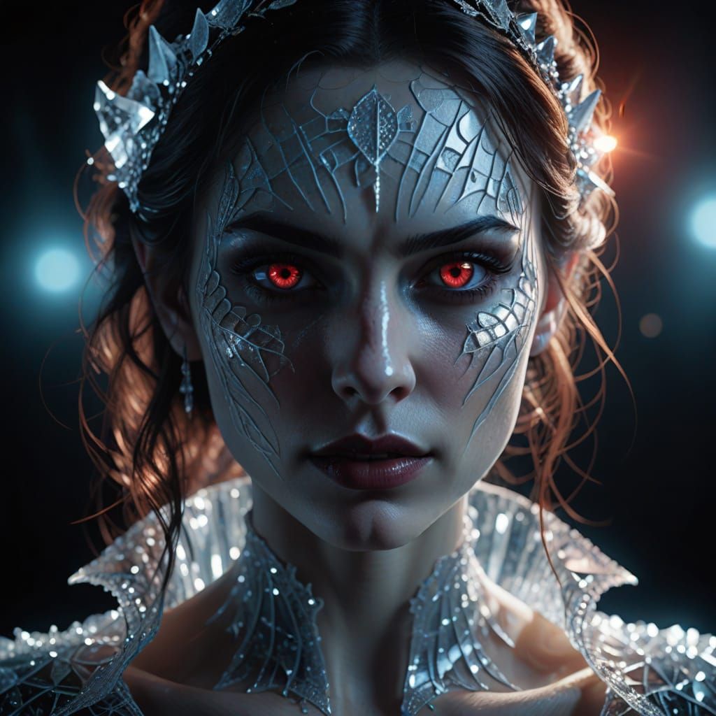 Ethereal Vampire in Icy Crystal Haze