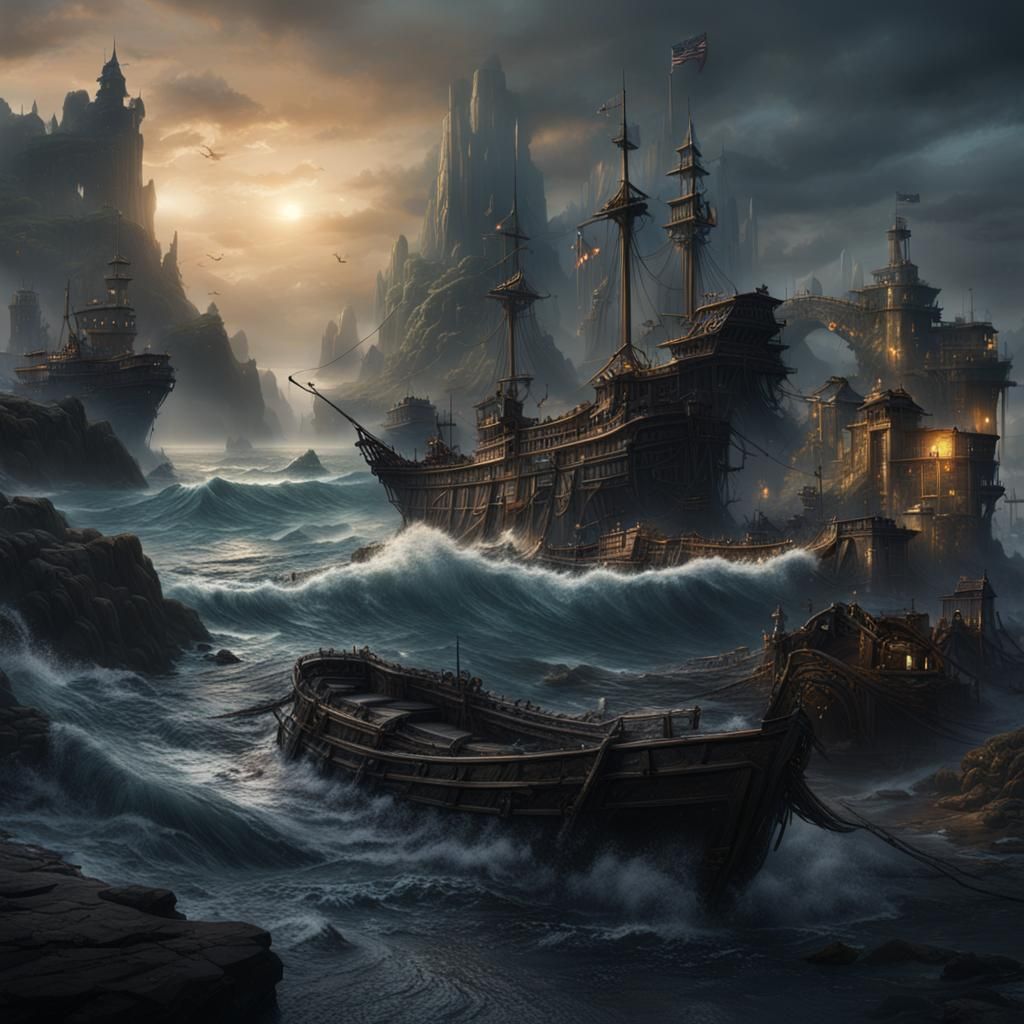 Fantastical Black Tide Concept Art