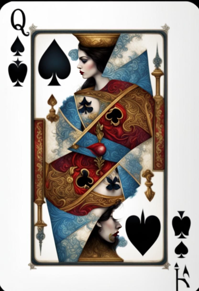 Queen of Spades Card