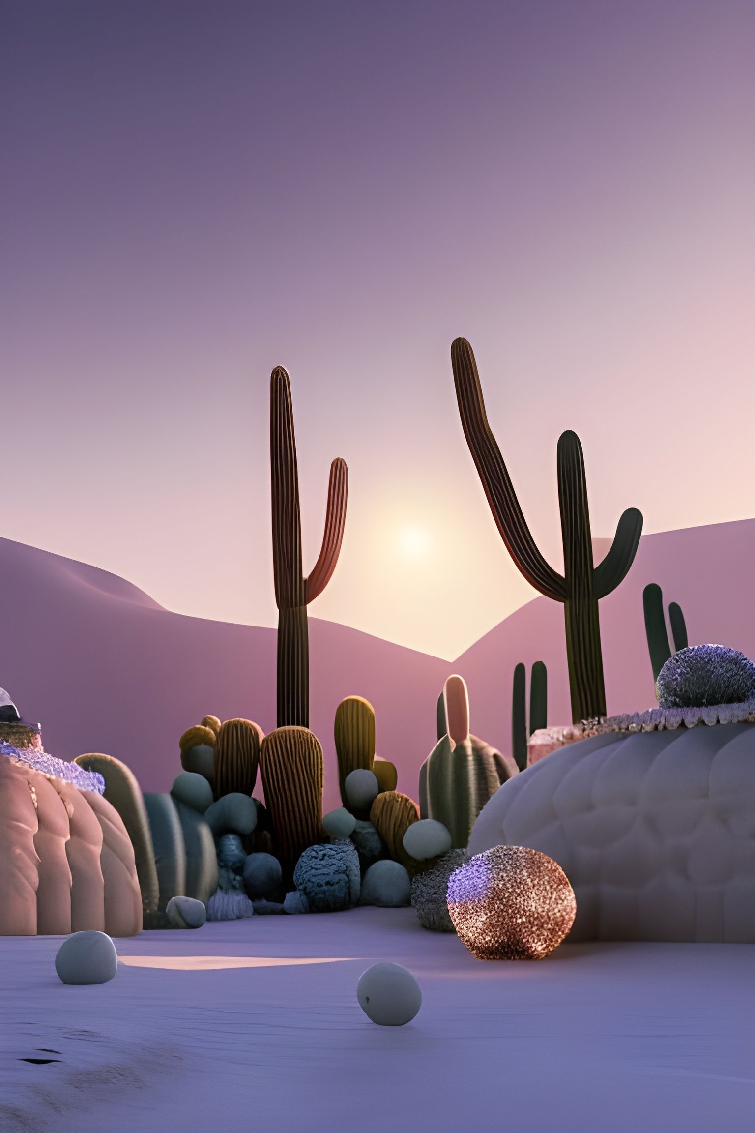 Luxurious Ivory Igloo in Dreamy Desert Landscape