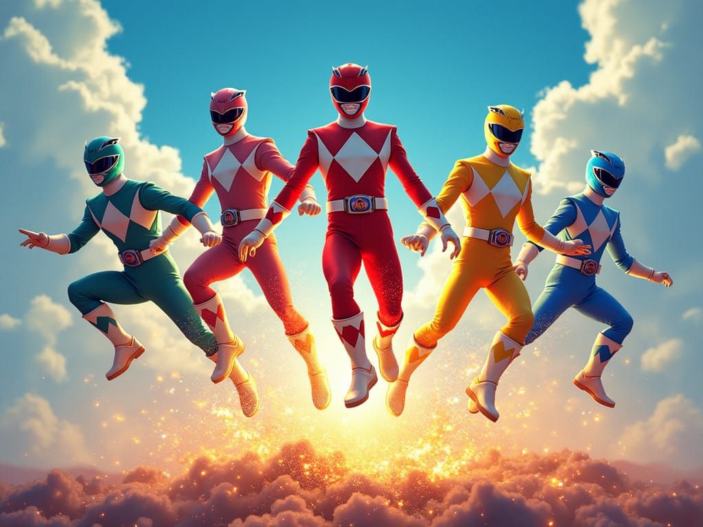Power Rangers Soar in Retro-Futuristic Action