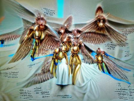 Biblical ophanim angels with eyes on their wings surface 8k resolution concept art hyperdetailed 8K 3D beautiful