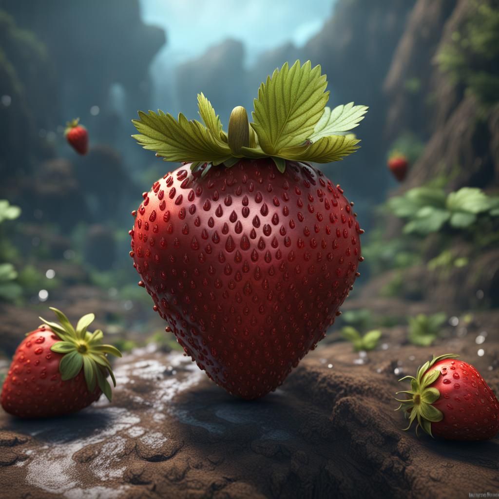 Strawberry Grenade: Detailed Fantasy Concept Art