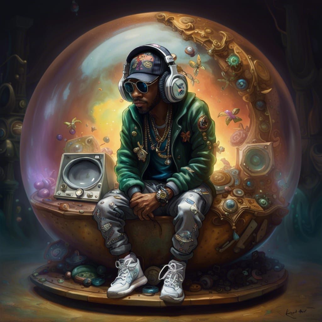 Miniature Hip-Hop Star in Fantasy Sphere