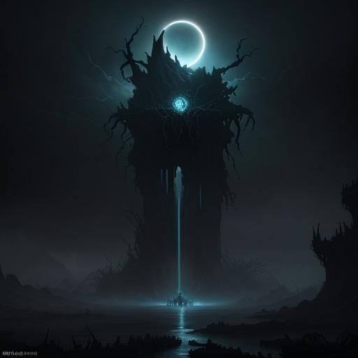 Cursed Ring: Digital Matte Painting of Destruction