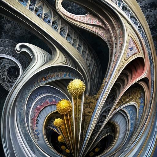 Scandinavia: Vivid Surrealist Expressionist Oil Painting