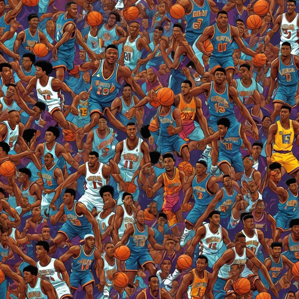 Dream Team in Whimsical Pop Art Style