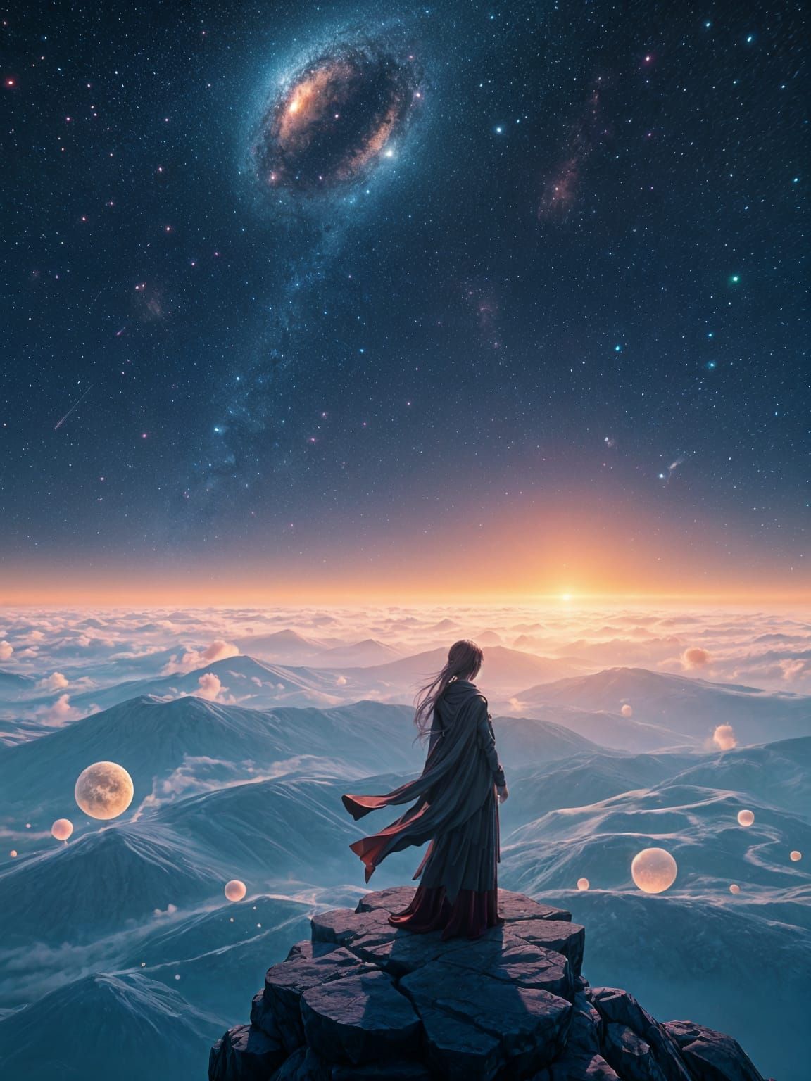 Surreal 3D Anime Art Depicting a Breathtaking Void