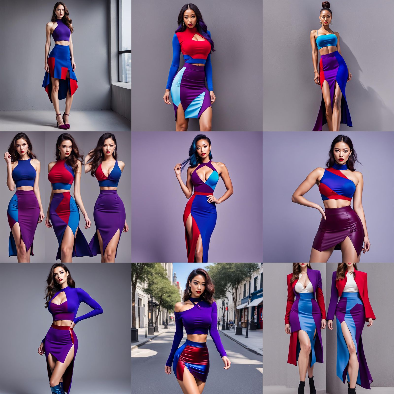 Hourglass Figure in Colorful Outfit