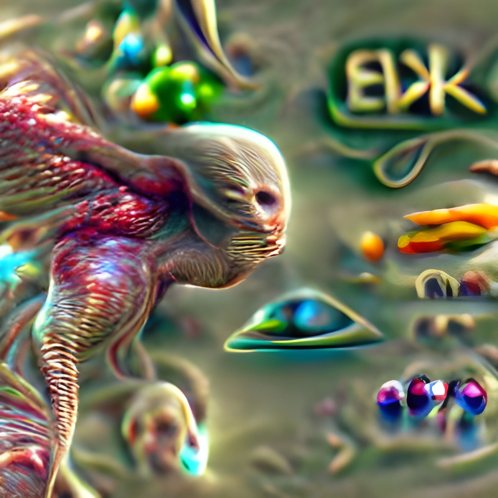 Detailed 8k Image of Alien Life Form