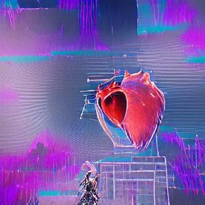 Dramatic Image of Ripped Human Heart
