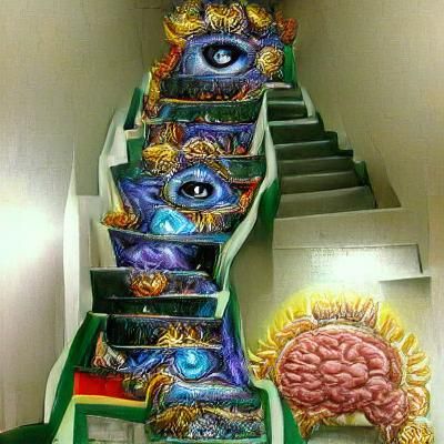 Surreal Stairway to the Realm of Imagination
