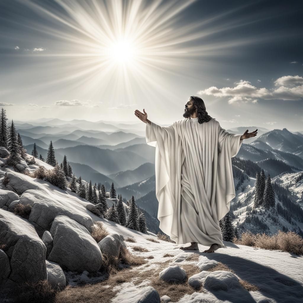 Jesus Transfigured: A Hyperrealistic and Cinematic Depiction