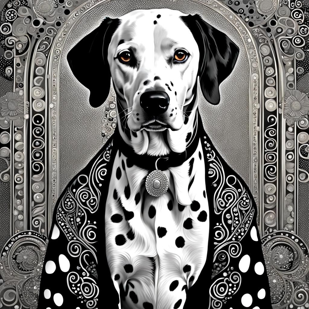 Dalmatian in the Style of Gustav Klimt