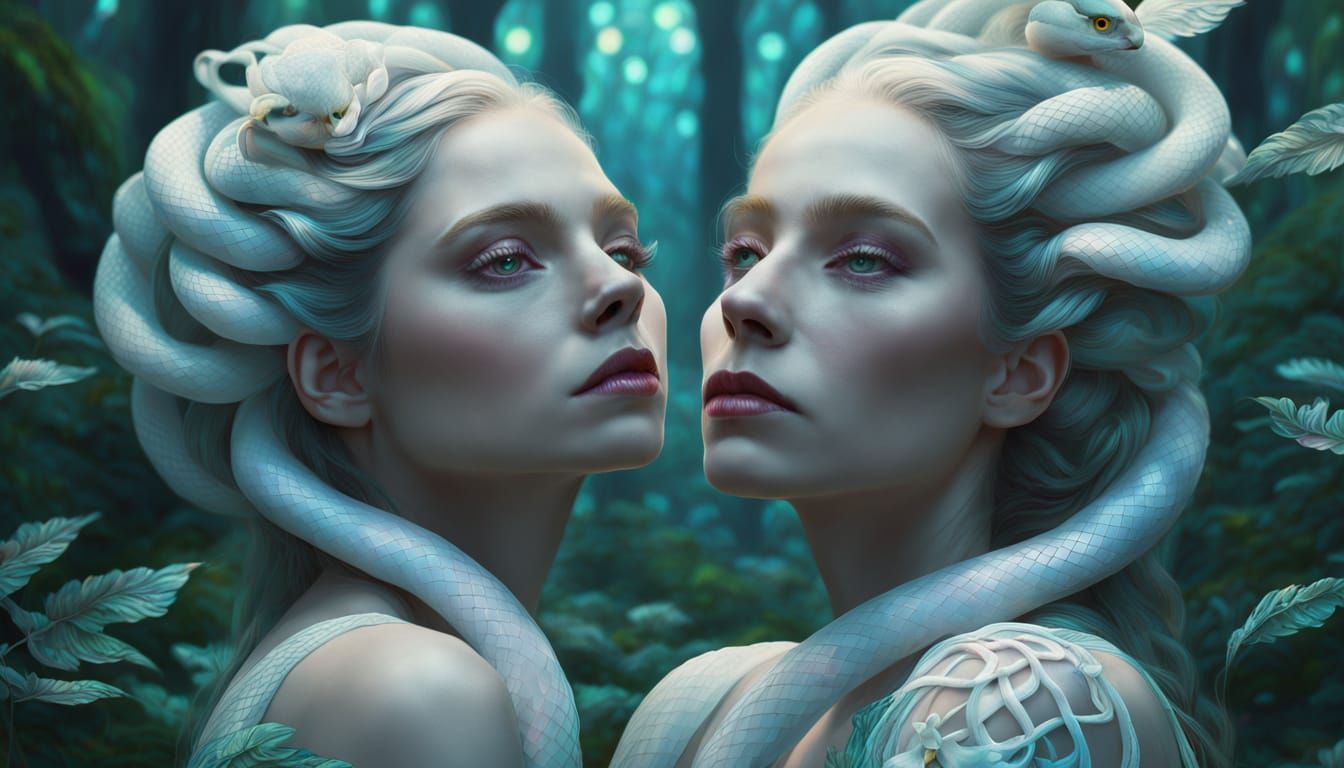 Surreal Psychedelic Goddess of the Enchanted Forest